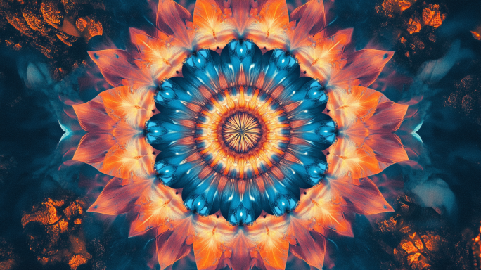 抽象明亮万花筒舞台背景大屏幕