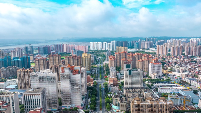 泉州洛江区城区航拍延时