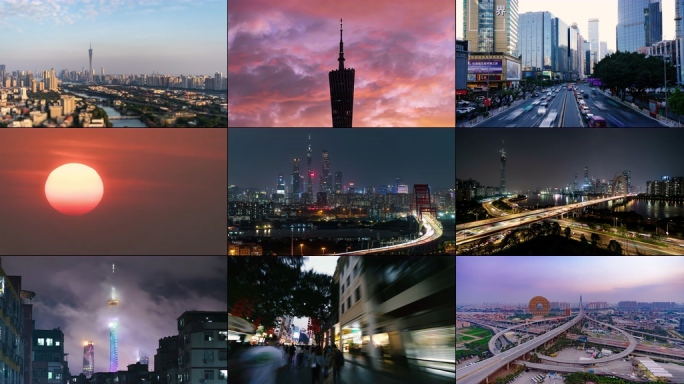 4K电影级 广州地标延时 日转夜