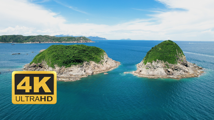 【4K】航拍中国香港大浪西湾美丽自然风光