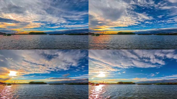 云 天空 水 白云延时