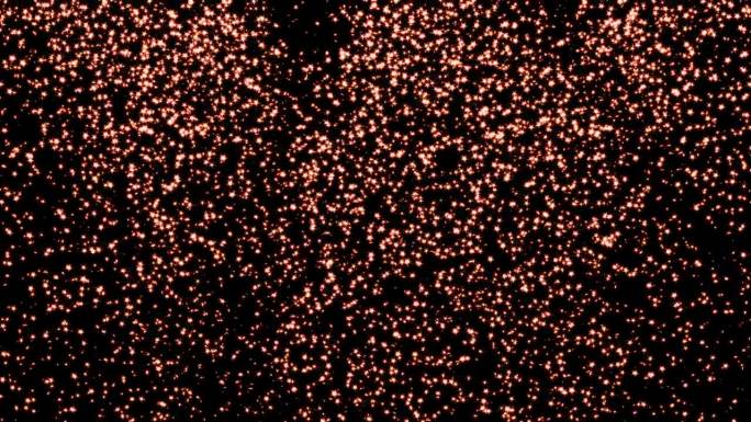 发光的炽热的星星与光线在黑色背景下降无缝循环3d渲染。闪闪发光的红星颗粒背景元素的颁奖典礼，贺卡或庆