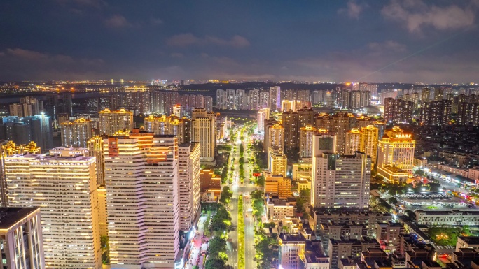 泉州洛江区主城区夜景延时