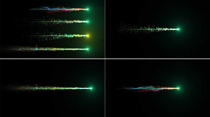 【4款】粒子光线AE模板 可修改路径
