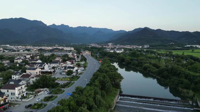 安徽九华山风景区民宿航拍