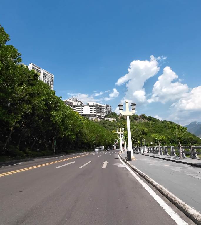 重庆巫山街道车内视角素材