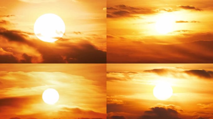 4k日出 太阳升起 日落 太阳落山 夕阳