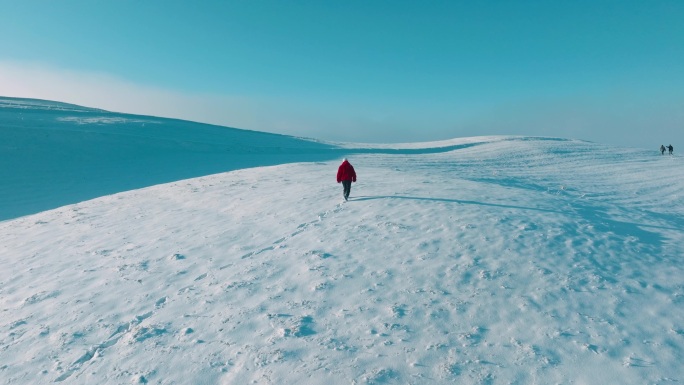白雪皑皑冰天雪地昭通大山包4K原创素材
