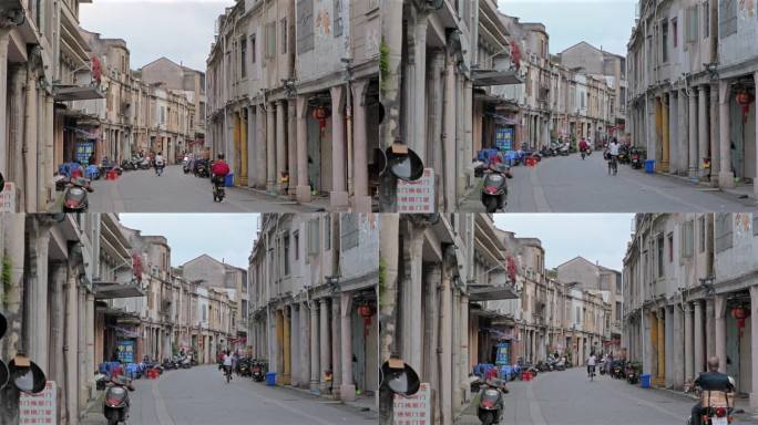 揭阳中山路骑楼建筑街景