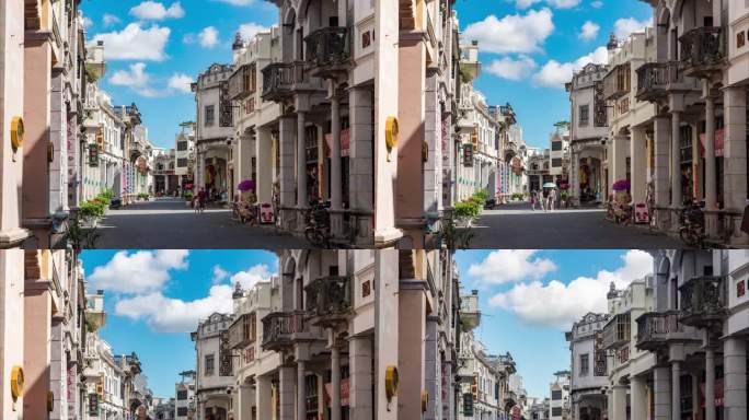 2024 珠海斗门古街街景延时