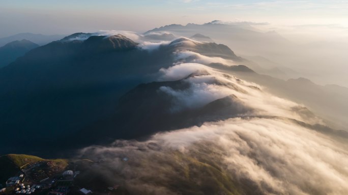 武功山云海云瀑航拍延时