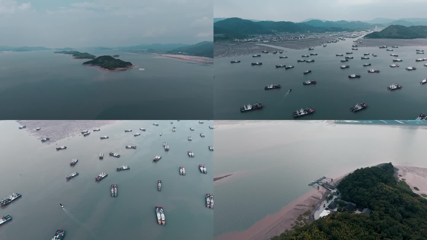 航拍宁海渔船