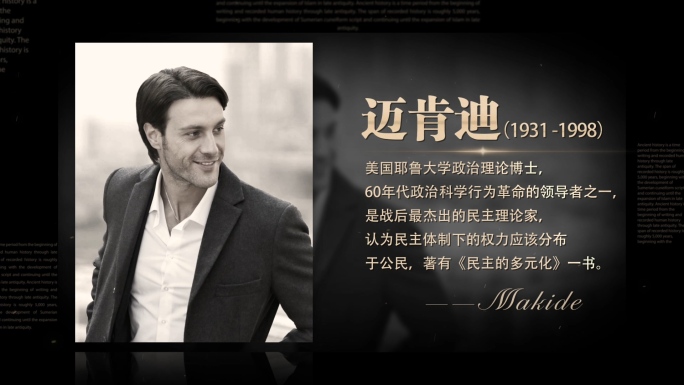 历史复古怀旧人物介绍名人名言图文展示黑金