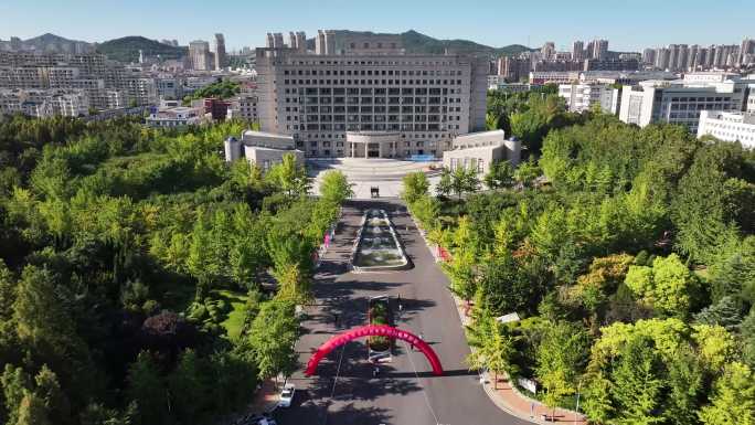 航拍新生入学社团活动校园活动