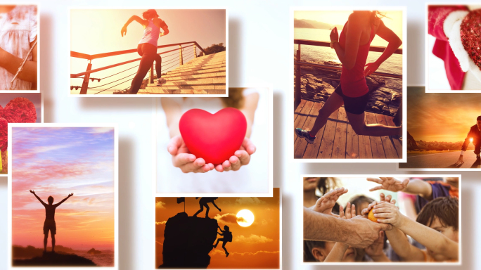 超宽屏多照片展示照片墙多图片展示AE模板