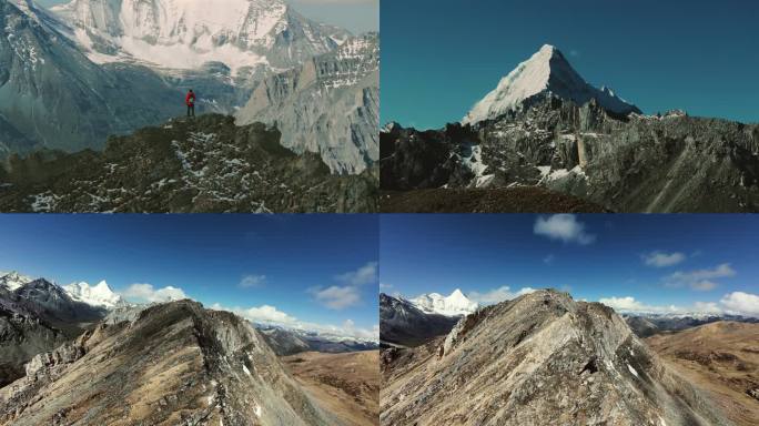 登山攀登实拍 徒步登山 雪山攀登实拍