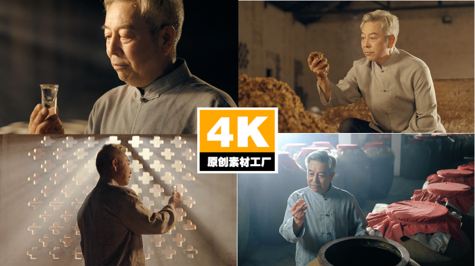 白酒广告专家五粮酒窖品酒师酒坛行走