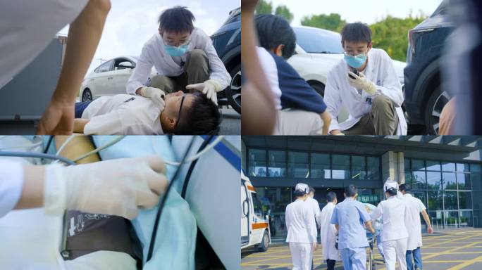 医院急救急诊抢救 120急救车急救过程