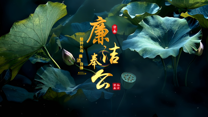 意境廉政廉洁片头AE模板