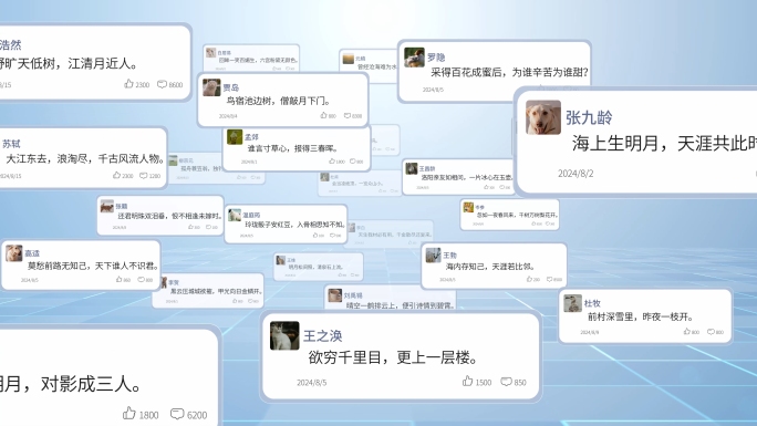 评论信息弹窗好评AE模板