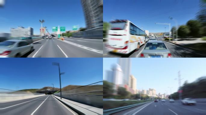 乌鲁木齐市区高架河滩移动延时