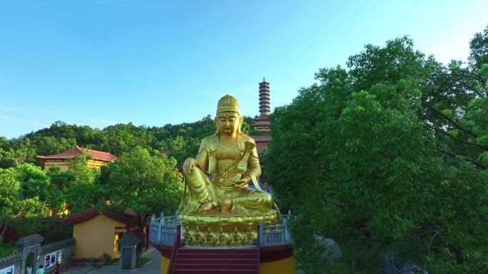 湖南岳阳圣安寺航拍