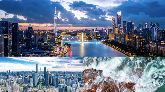 2025年广州航拍 大海 日出 延时摄影