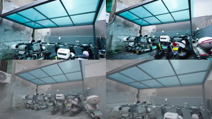 墙角电动车充电车棚