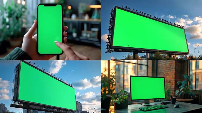户外大屏绿屏办公手机绿屏