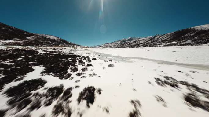 川西红海子雪地fpv 穿越机