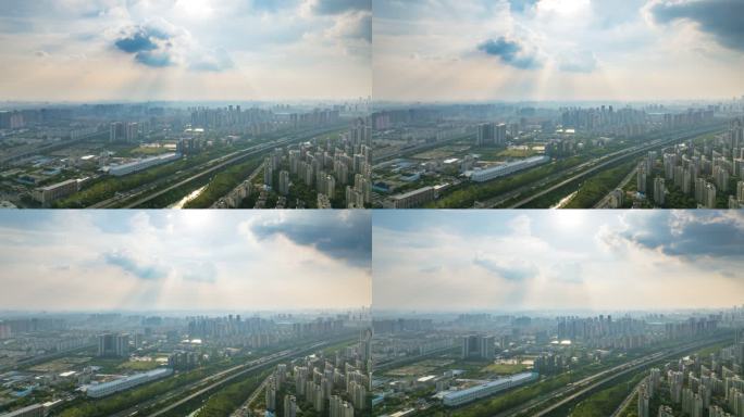 合肥市区航拍延时