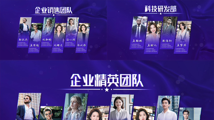 蓝色商务精英团队展示1106