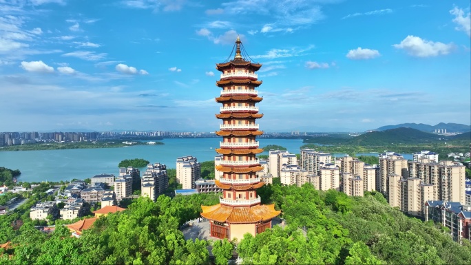 湖南岳阳圣安寺航拍