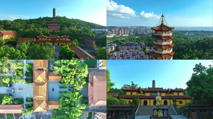 湖南岳阳圣安寺航拍