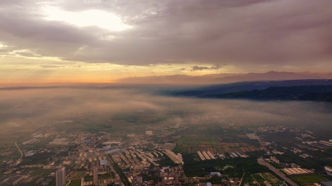 西安临潼区骊山国家森林公园航拍大景