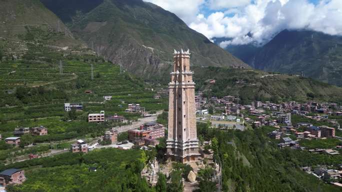 四川阿坝藏族羌族自治州茂县航拍