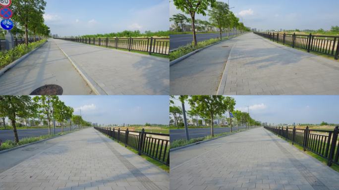 城市里的透水砖