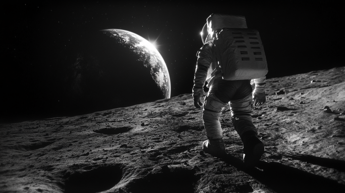 火箭发射升空宇航员登月太空月球宇宙飞船