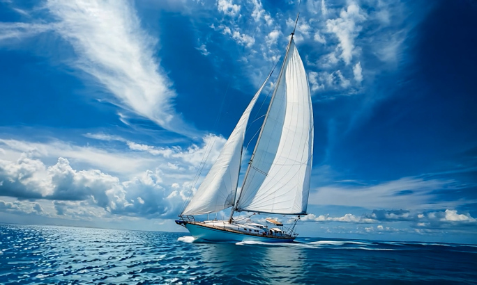 【乘风破浪】，帆船，航行，前行，年会