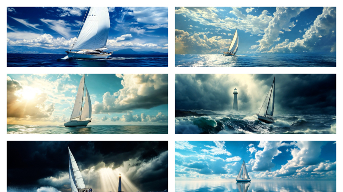 【乘风破浪】，帆船，航行，前行，年会