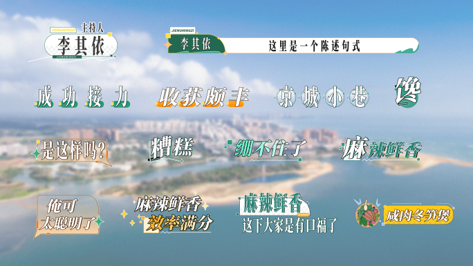 卡通综艺花字人物介绍片尾字幕