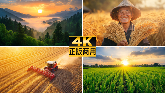 农业丰收乡村振兴现代生产果园农民农田三农