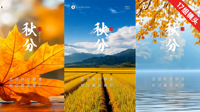 【原创】秋分节气海报视频AE模板