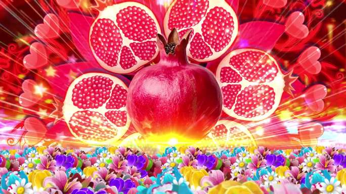 石榴花绽放
