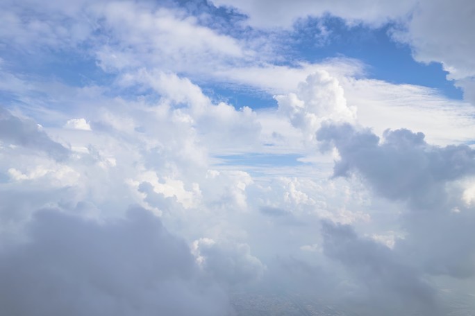 空中浓积云 航拍延时 4K