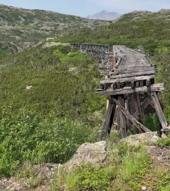 美国阿拉斯加州怀特山口山顶游览列车