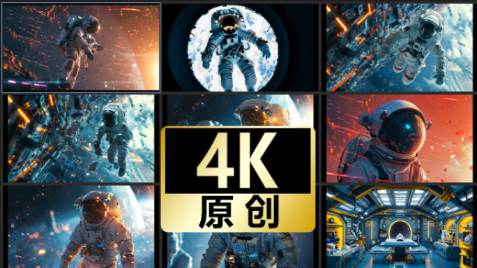 宇航员外太空 宇航员太空空间站卫星