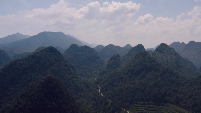 航拍 871乡道 大自然 山林 清远