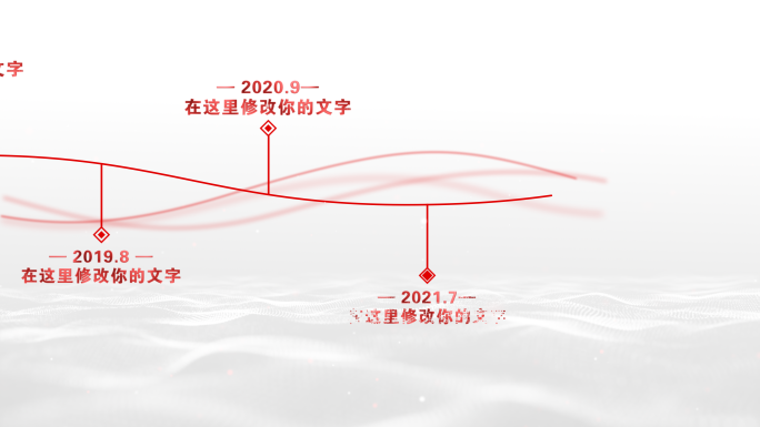 红色简约企业时间线