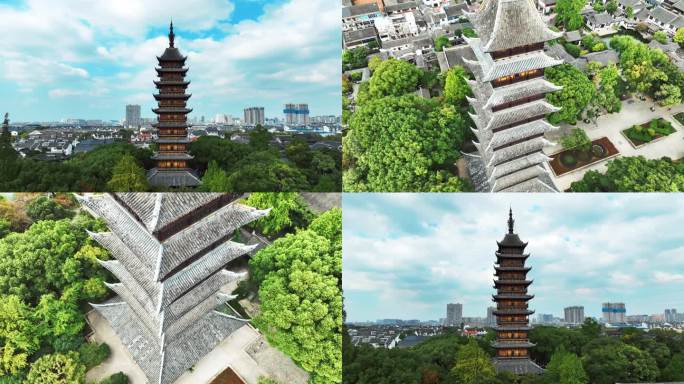 4K 航拍 常熟 方塔园 崇教兴福寺塔
